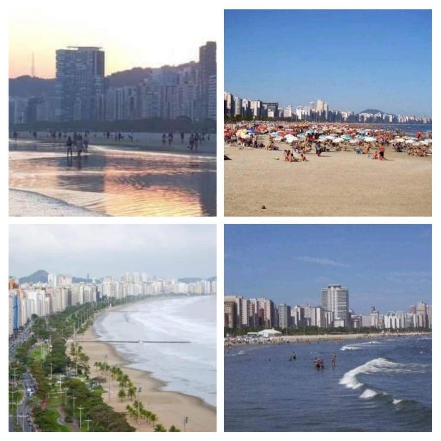 100 Mts Praia Toalha Banho Roupa Cama Wi-Fi Ar Condicionado Port 24 Hs Apartment Santos (Sao Paulo)